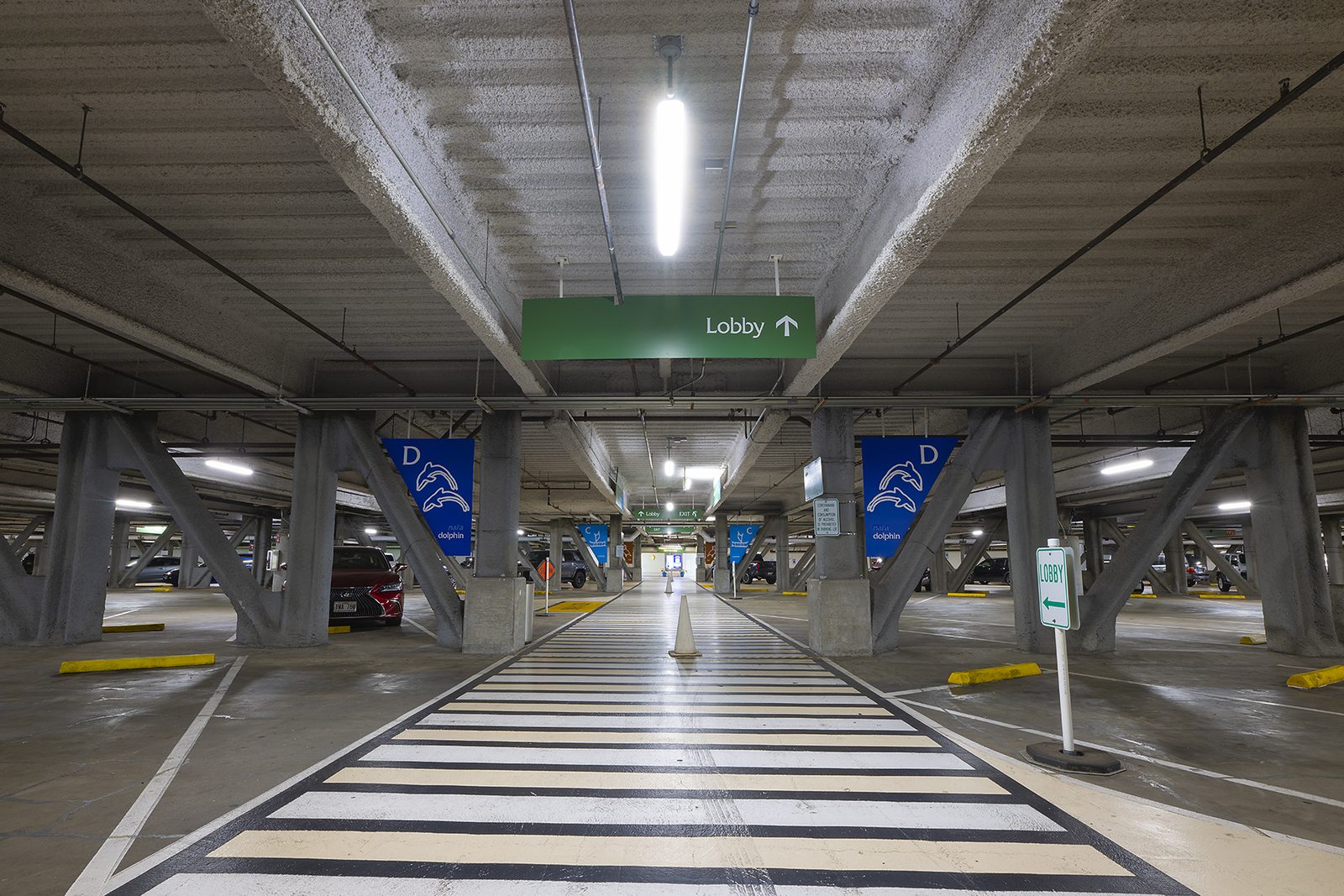 Hawaii Convention Center parking garage LED lighting supplied by Illuminage Group, Honolulu